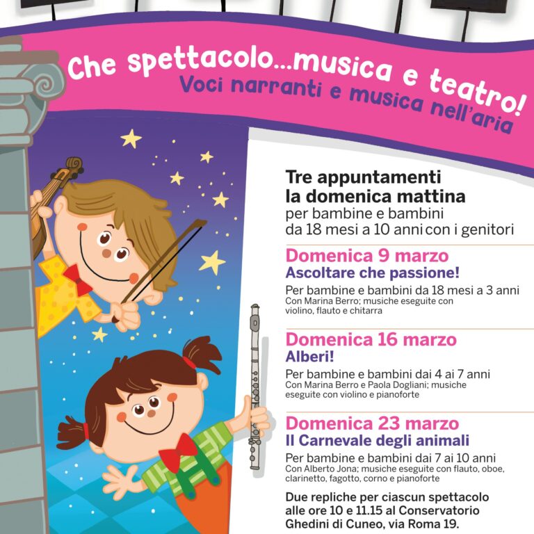 Alberi! è il secondo appuntamento della rassegna per famiglie con bambini “Che spettacolo… musica e teatro”